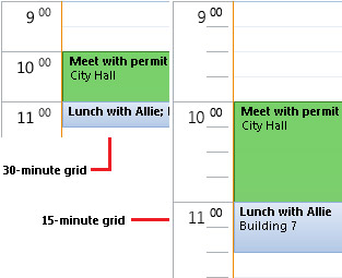 outlook for mac set timescale